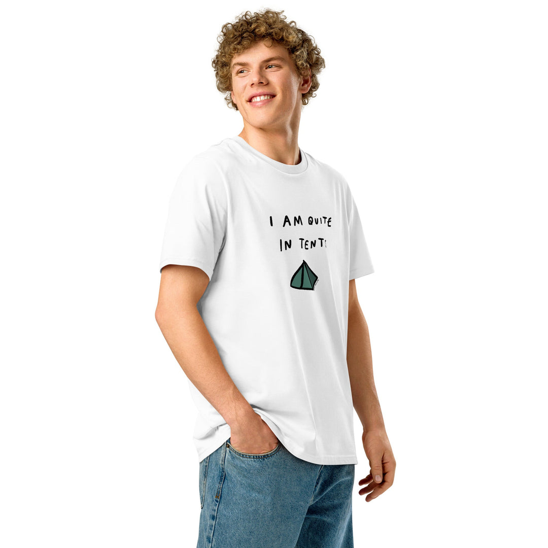 'I Am Quite In Tents' Organic Cotton Tee USA - THE FUN SHOP by Tegan