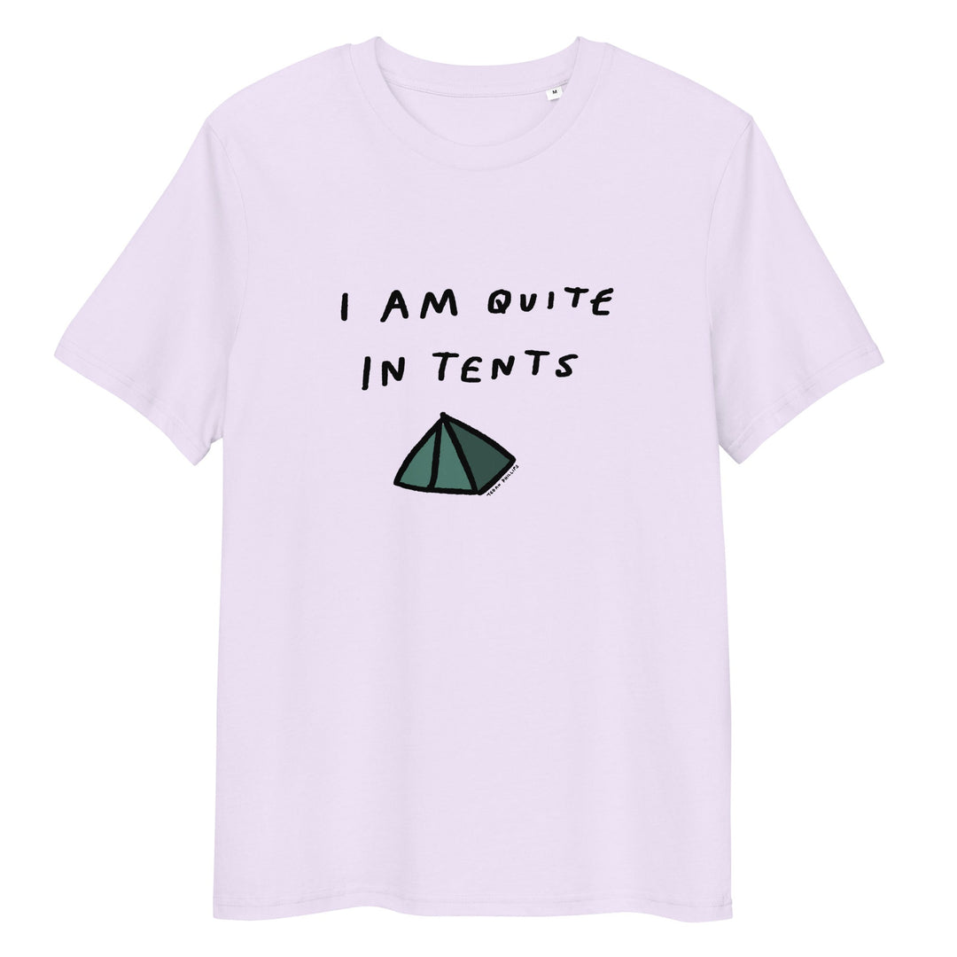 'I Am Quite In Tents' Organic Cotton Tee USA - THE FUN SHOP by Tegan