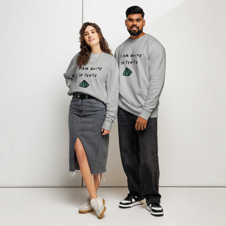'I Am Quite In Tents' Organic Sweatshirt - The Fun Shop by Tegan