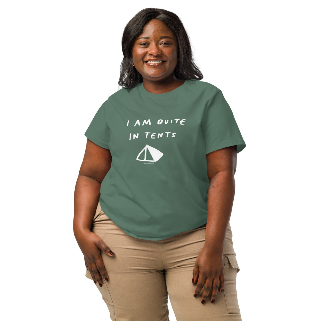 'I Am Quite In Tents' Women’s Fitted Tee - The Fun Shop by Tegan
