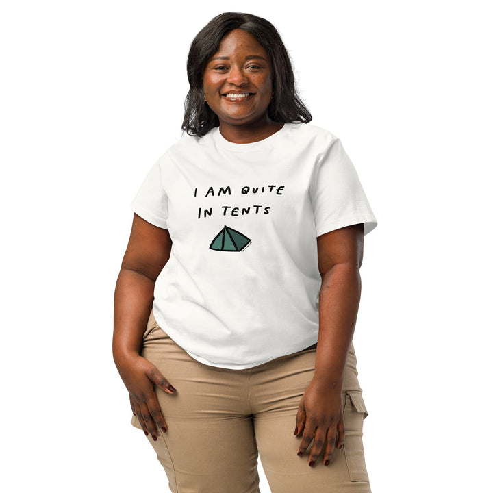 'I Am Quite In Tents' Women’s Fitted Tee - The Fun Shop by Tegan