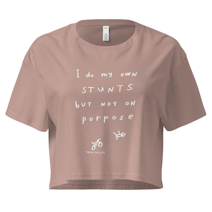 'I Do My Own Stunts But Not On Purpose' Crop Tee - THE FUN SHOP by Tegan