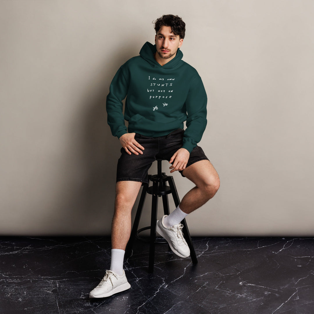 'I Do My Own Stunts But Not On Purpose' Oversized Hoodie - The Fun Shop by Tegan