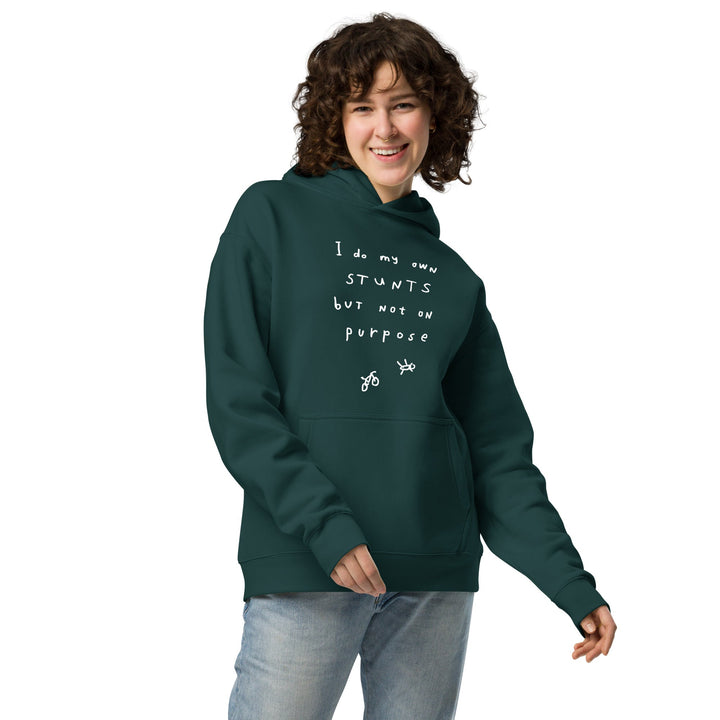 'I Do My Own Stunts But Not On Purpose' Oversized Hoodie - The Fun Shop by Tegan