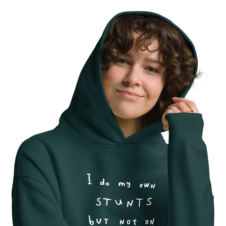 'I Do My Own Stunts But Not On Purpose' Oversized Hoodie - The Fun Shop by Tegan