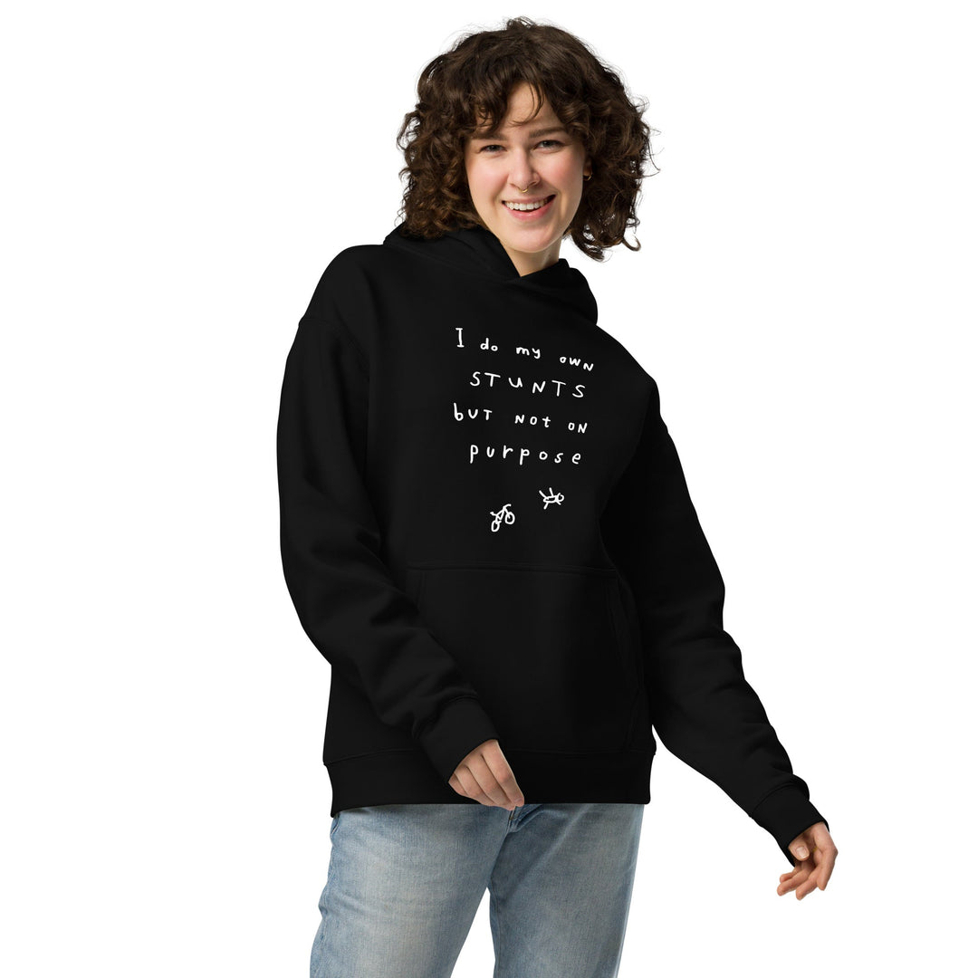 'I Do My Own Stunts But Not On Purpose' Oversized Hoodie - The Fun Shop by Tegan