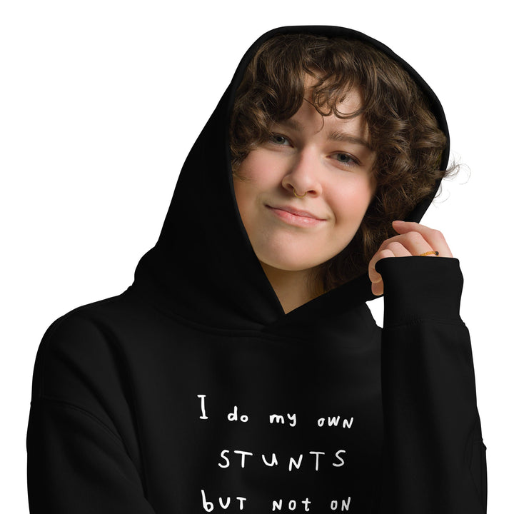 'I Do My Own Stunts But Not On Purpose' Oversized Hoodie - The Fun Shop by Tegan