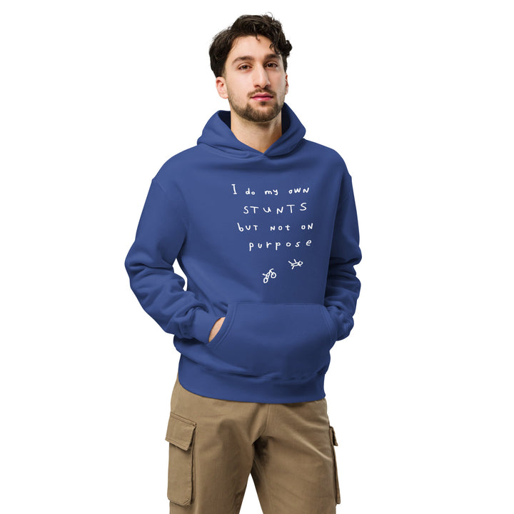 'I Do My Own Stunts But Not On Purpose' Oversized Hoodie - The Fun Shop by Tegan
