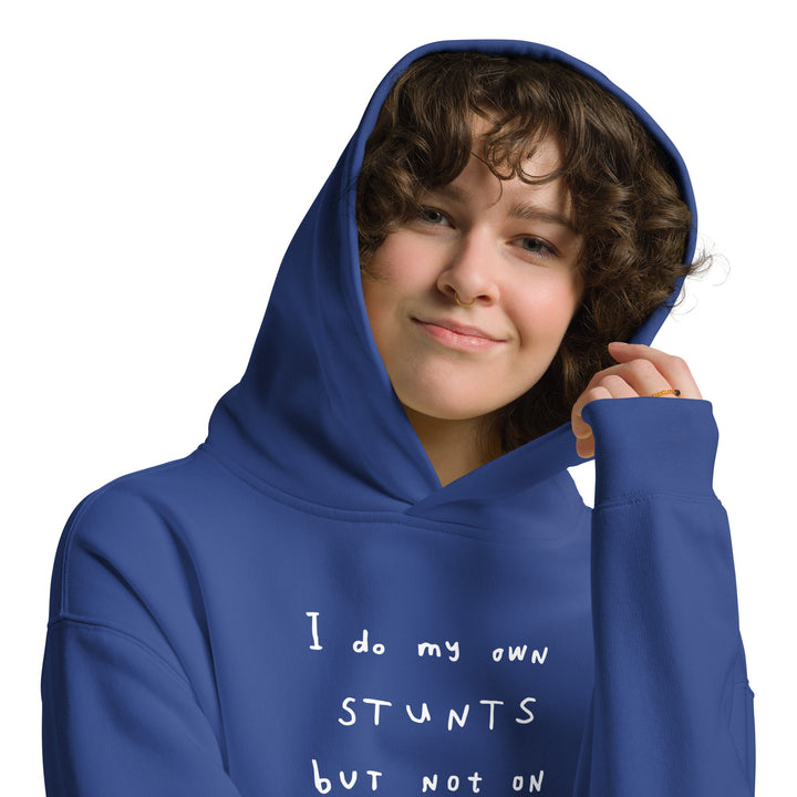 'I Do My Own Stunts But Not On Purpose' Oversized Hoodie - The Fun Shop by Tegan