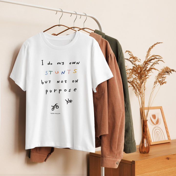'I Do My Own Stunts But Not On Purpose' Women's Fitted Tee - The Fun Shop by Tegan
