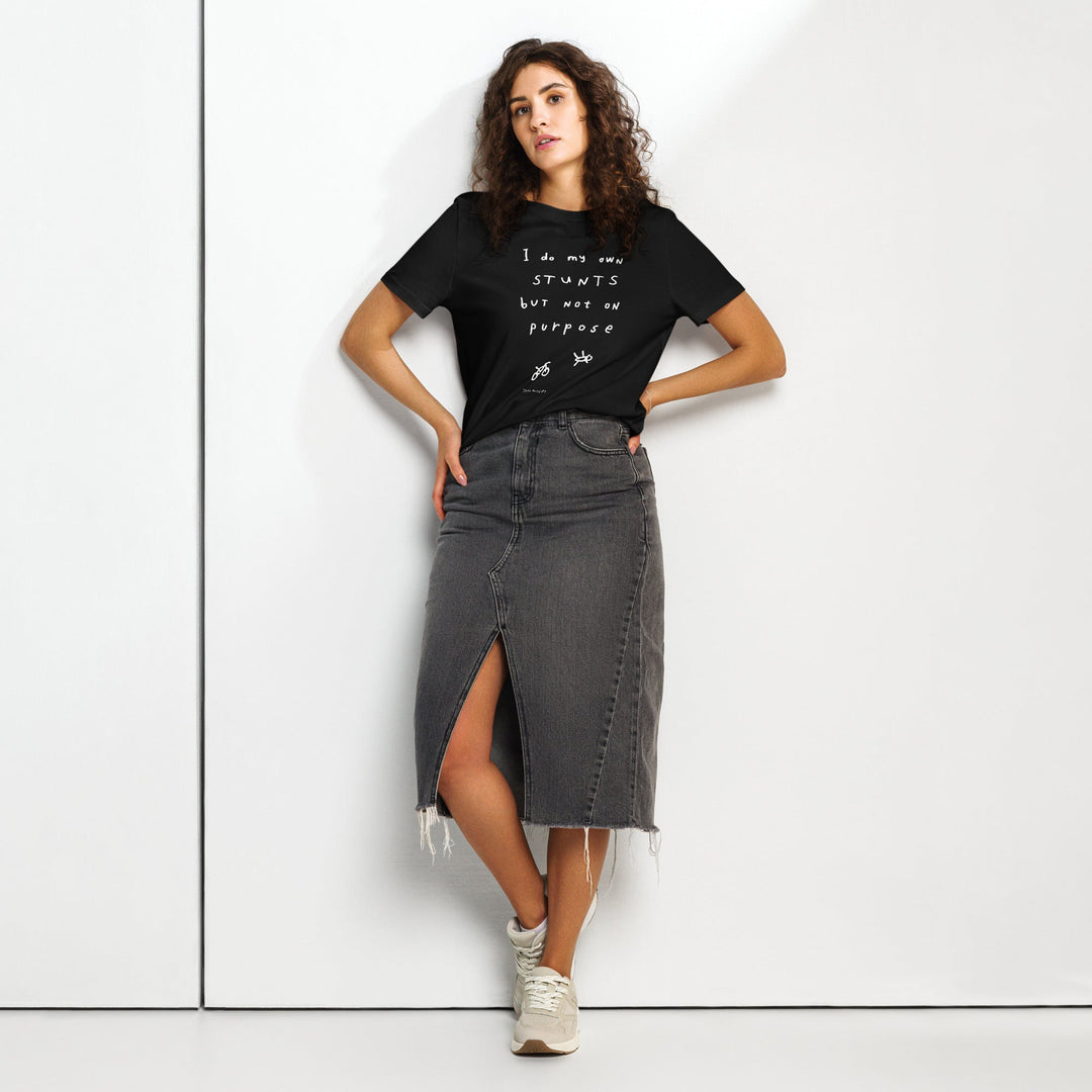 'I Do My Own Stunts But Not On Purpose' Women's Fitted Tee - The Fun Shop by Tegan
