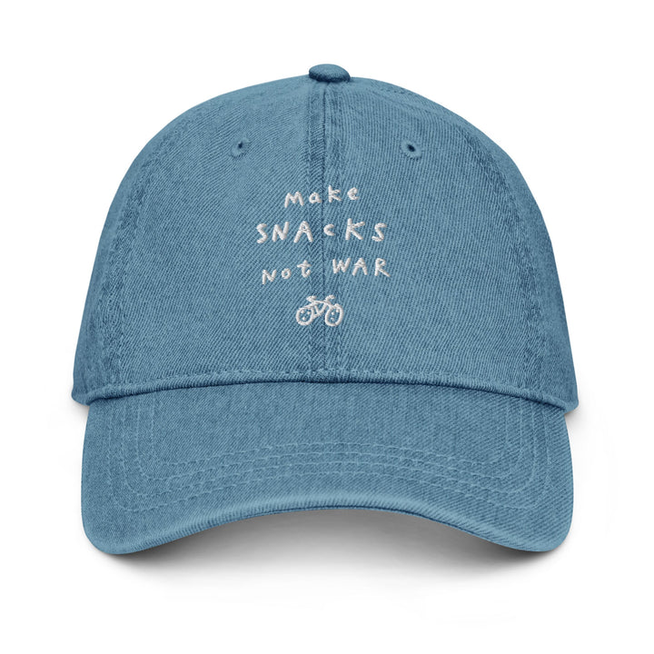 'Make Snacks Not War' Denim Cap - The Fun Shop by Tegan