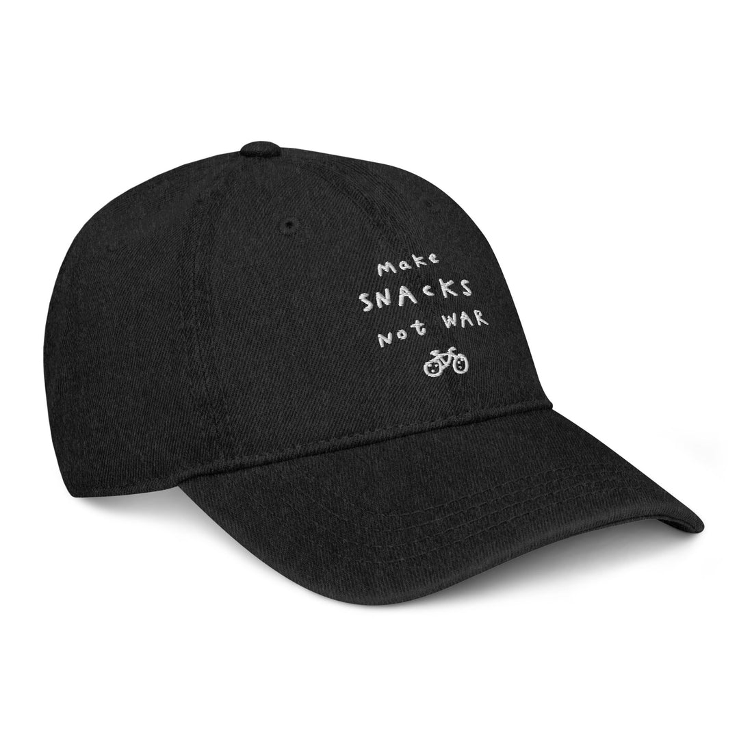 'Make Snacks Not War' Denim Cap - The Fun Shop by Tegan