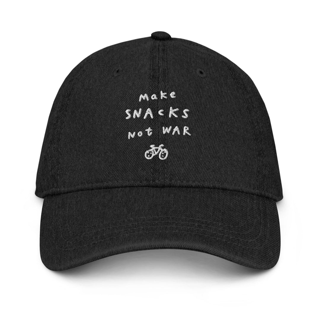 'Make Snacks Not War' Denim Cap - The Fun Shop by Tegan