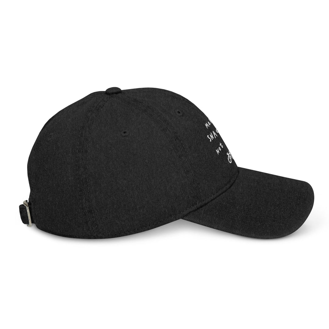 'Make Snacks Not War' Denim Cap - The Fun Shop by Tegan