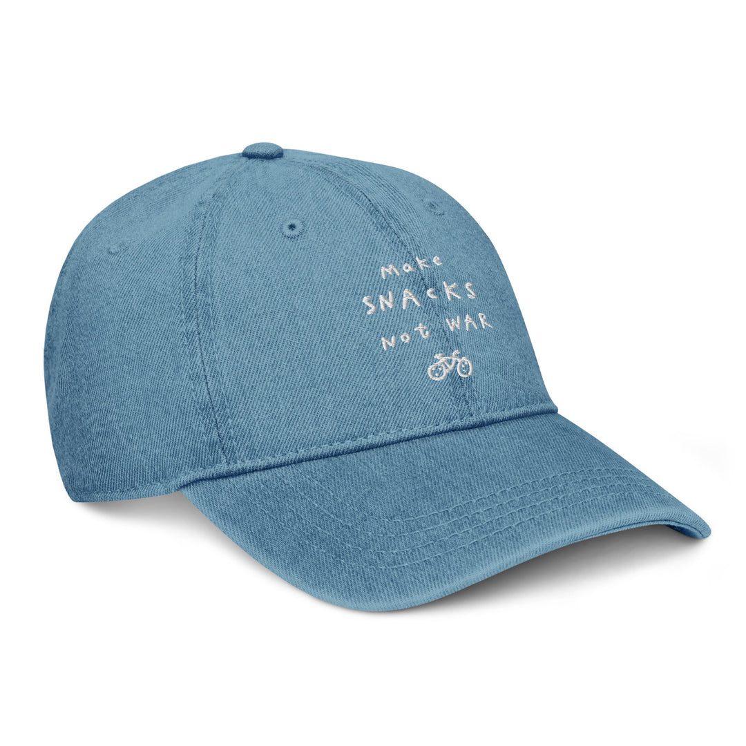 'Make Snacks Not War' Denim Cap - The Fun Shop by Tegan