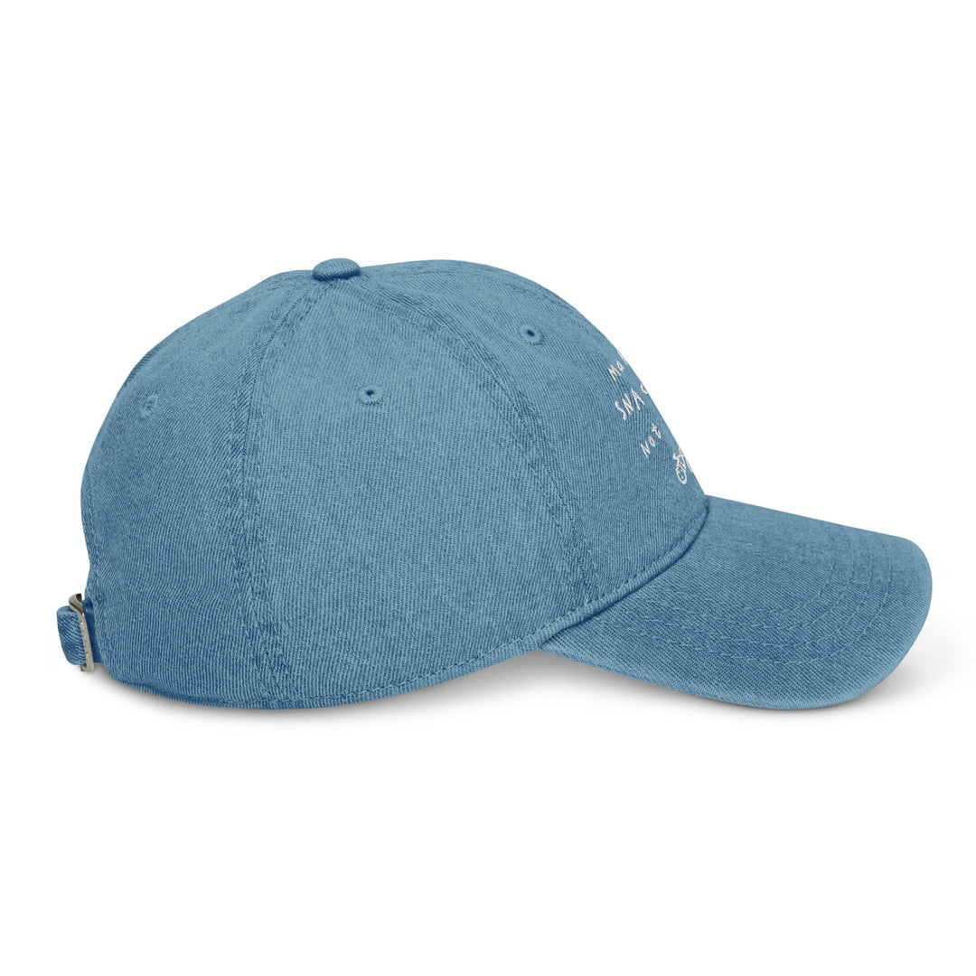 'Make Snacks Not War' Denim Cap - The Fun Shop by Tegan