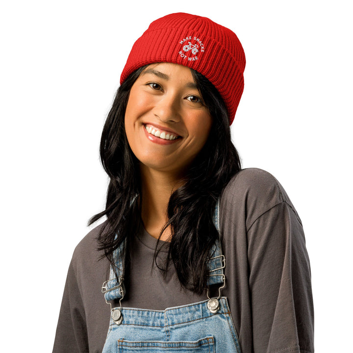'Make Snacks Not War' Fisherman Beanie - The Fun Shop by Tegan