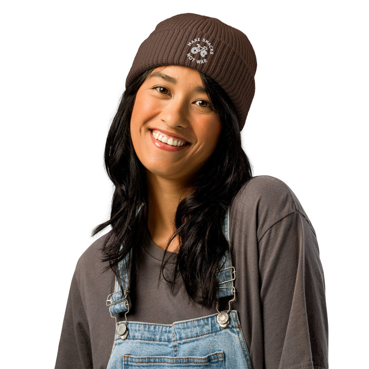 'Make Snacks Not War' Fisherman Beanie - The Fun Shop by Tegan