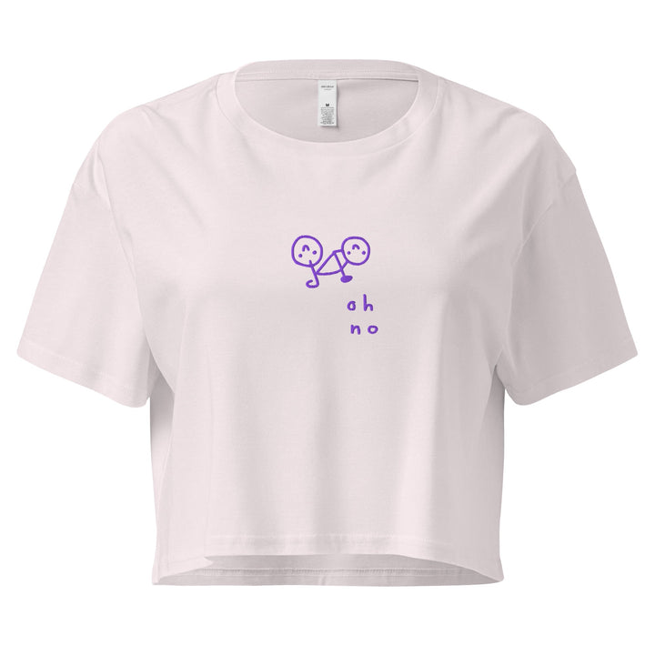 'Oh No' Embroidered Crop Tee - THE FUN SHOP by Tegan