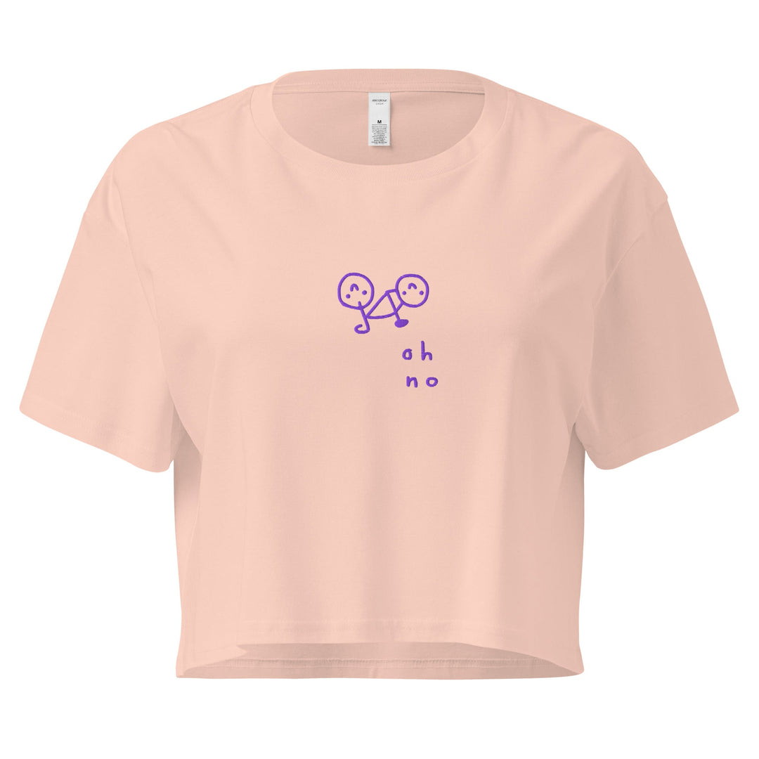 'Oh No' Embroidered Crop Tee - THE FUN SHOP by Tegan