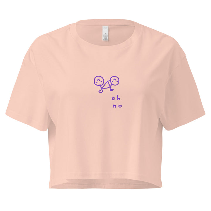 'Oh No' Embroidered Crop Tee - THE FUN SHOP by Tegan