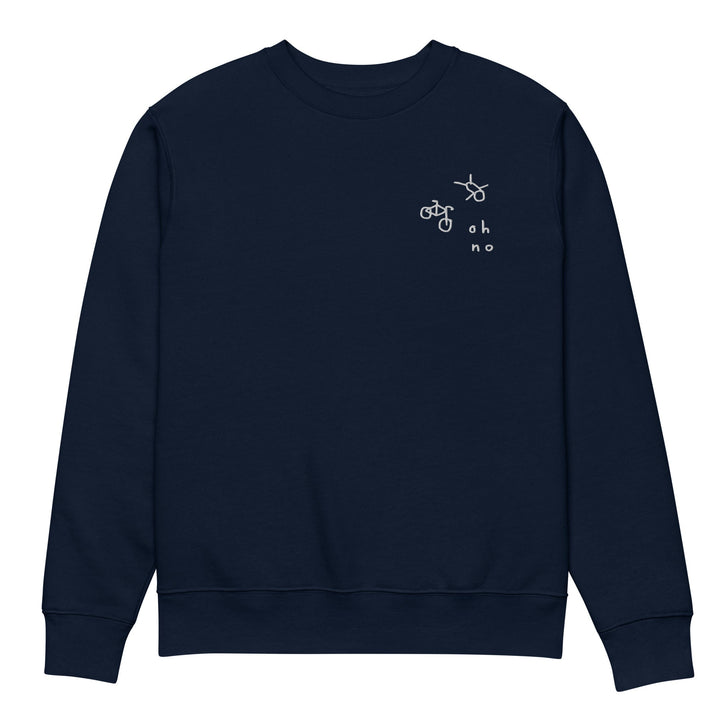 'OH NO' Embroidered Organic Sweatshirt - The Fun Shop by Tegan