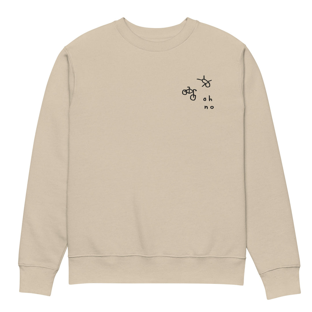 'OH NO' Embroidered Organic Sweatshirt - The Fun Shop by Tegan