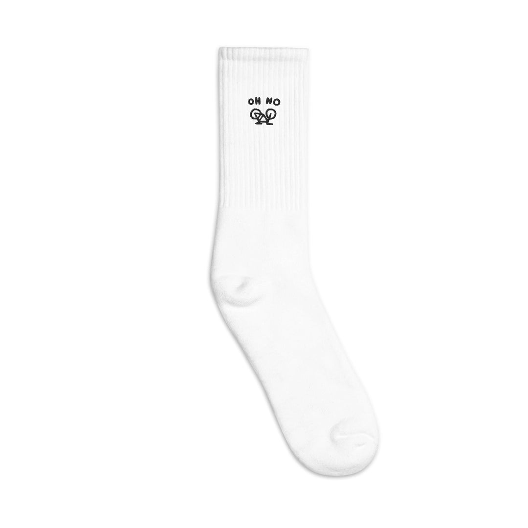 'OH NO' Embroidered socks - The Fun Shop by Tegan