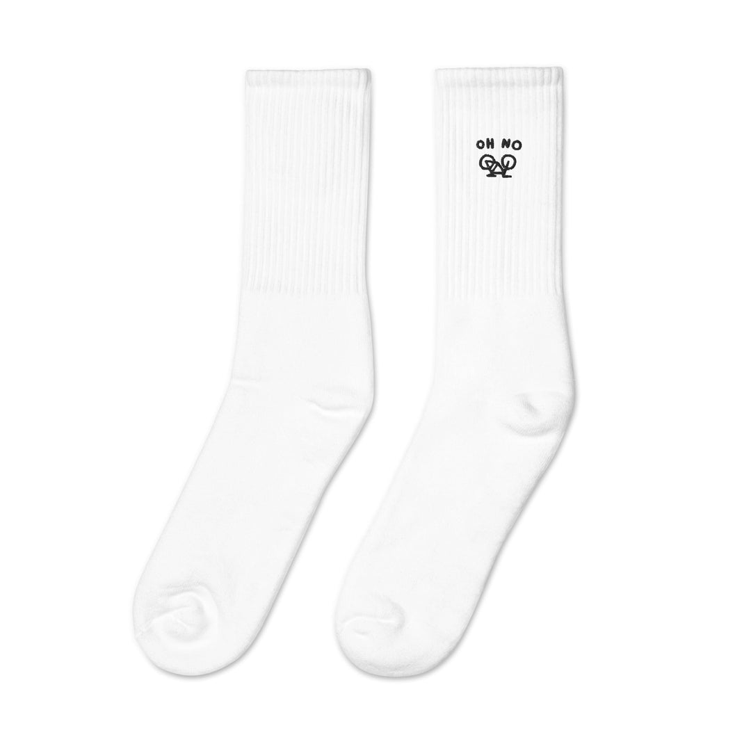'OH NO' Embroidered socks - The Fun Shop by Tegan