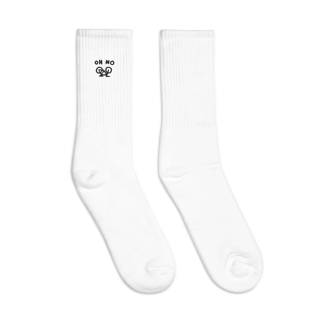 'OH NO' Embroidered socks - The Fun Shop by Tegan