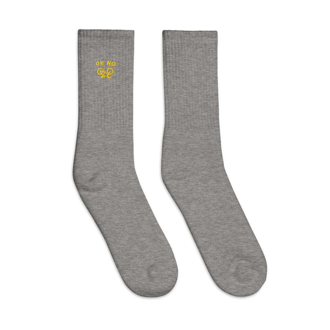 'OH NO' Embroidered socks - The Fun Shop by Tegan