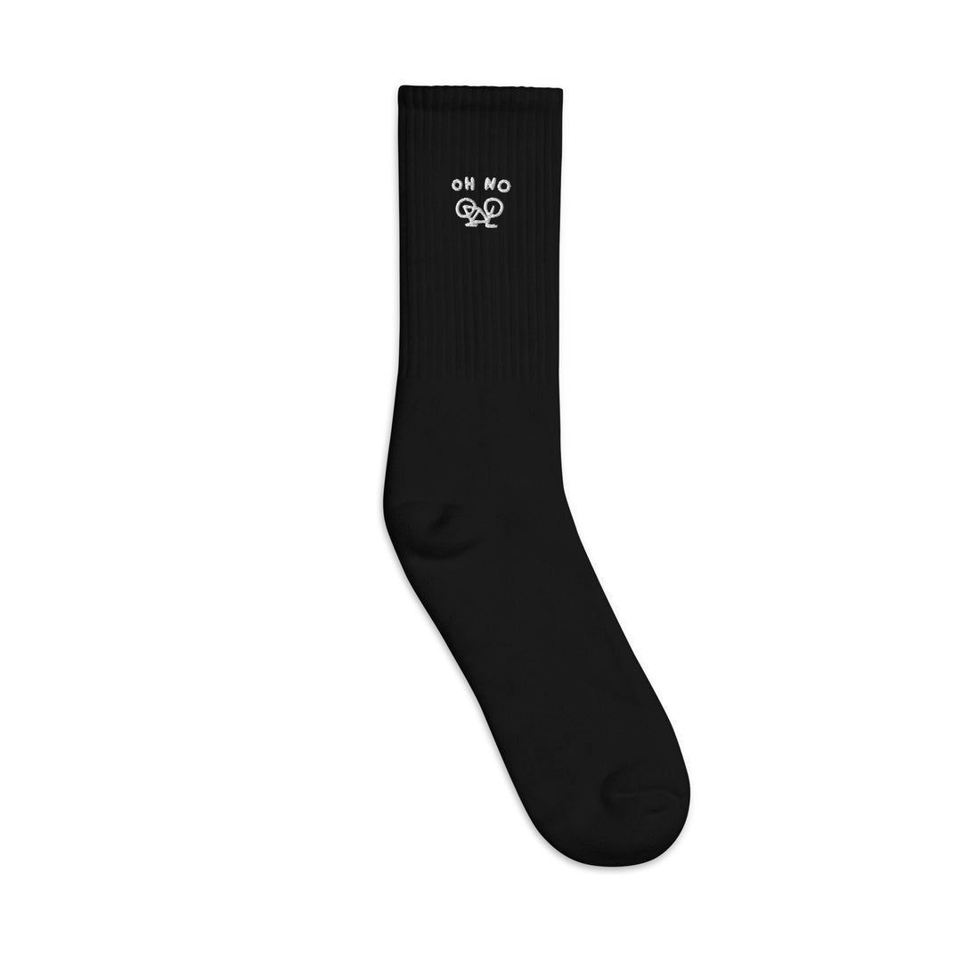 'OH NO' Embroidered socks - The Fun Shop by Tegan