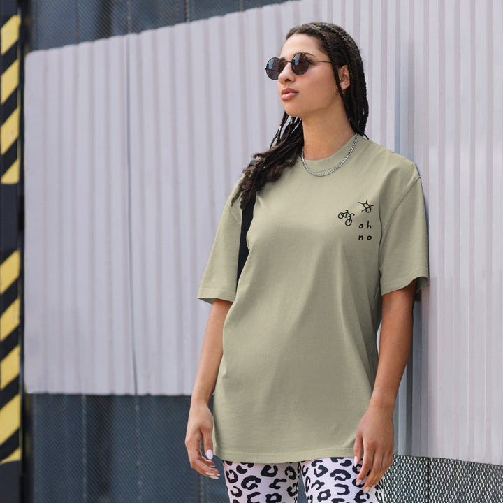 'Oh No' Oversized Faded Tee - The Fun Shop by Tegan