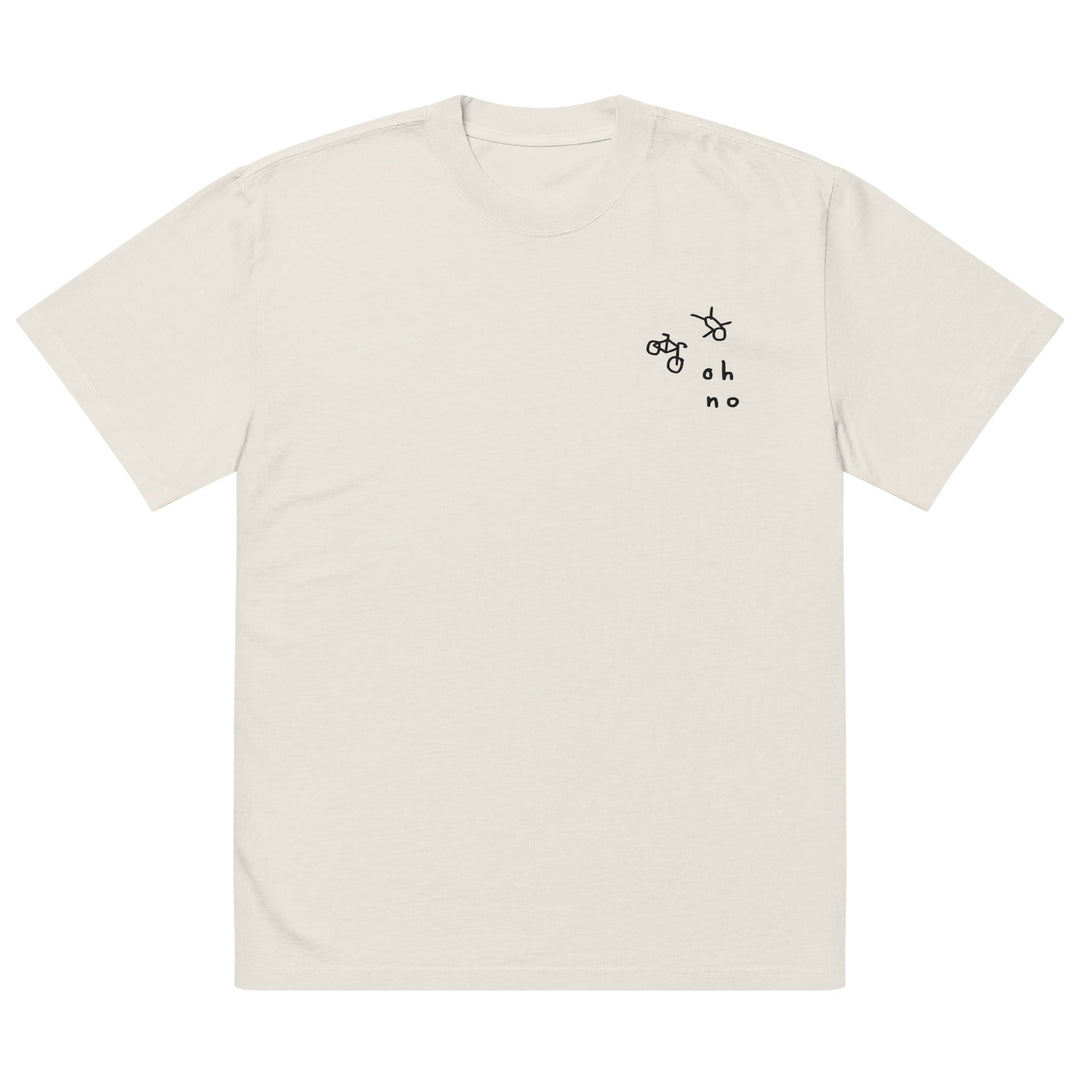 'Oh No' Oversized Faded Tee - The Fun Shop by Tegan