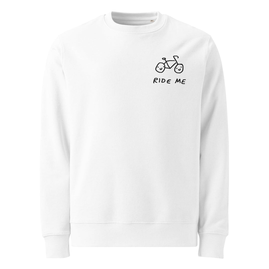 'Ride Me' Embroidered Organic Sweatshirt - The Fun Shop by Tegan