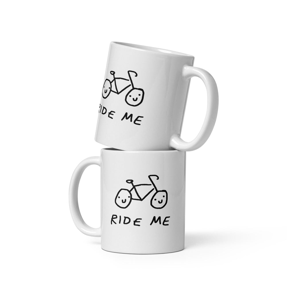'Ride Me' White glossy mug - The Fun Shop by Tegan