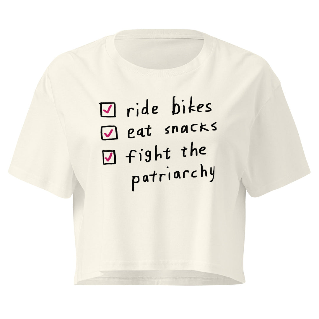 'The Checklist' crop tee femmes season - The Fun Shop by Tegan