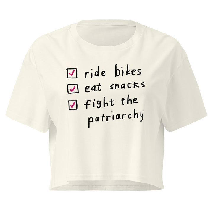 'The Checklist' crop tee femmes season - The Fun Shop by Tegan