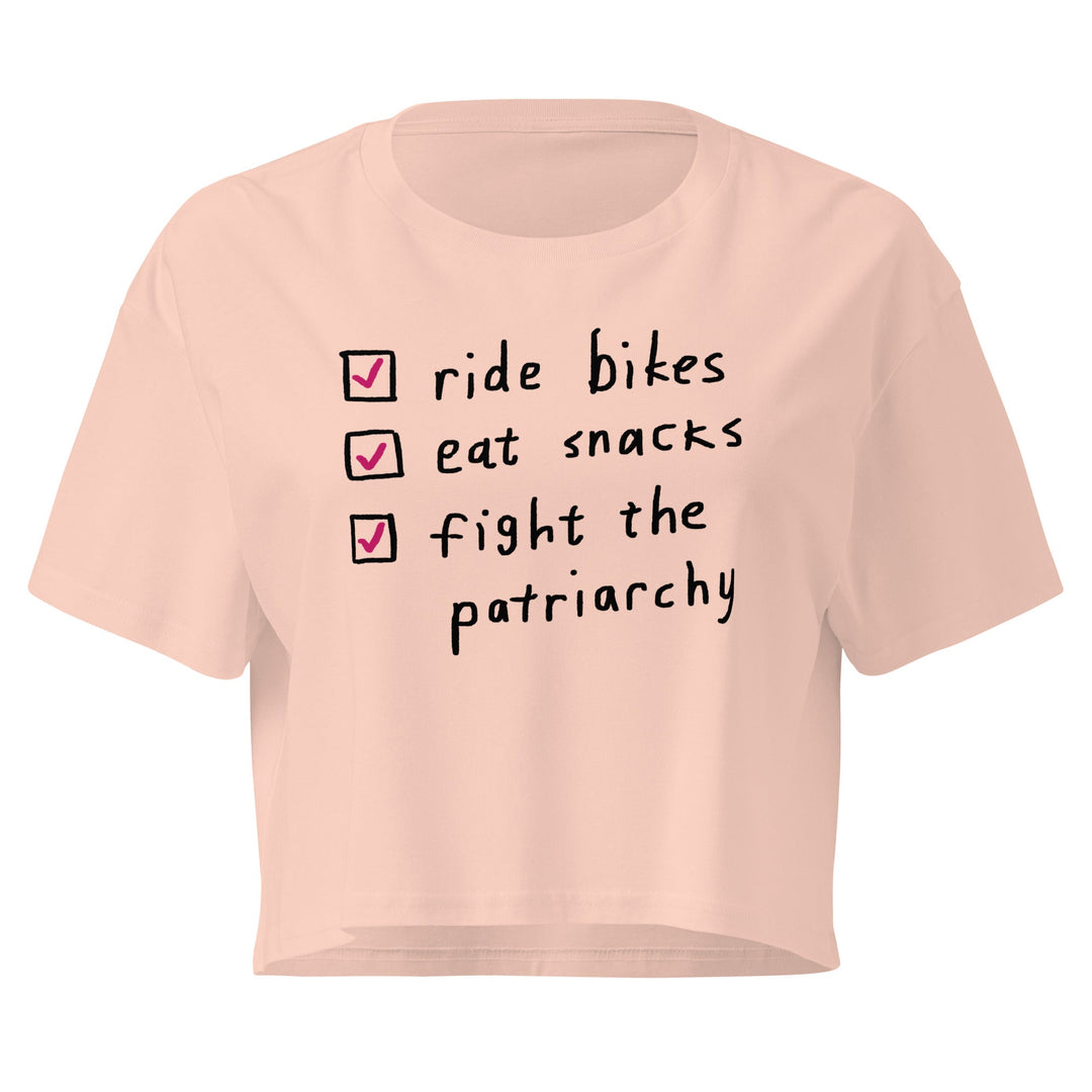 'The Checklist' crop tee femmes season - The Fun Shop by Tegan