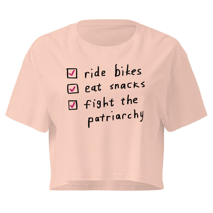 'The Checklist' crop tee femmes season - The Fun Shop by Tegan