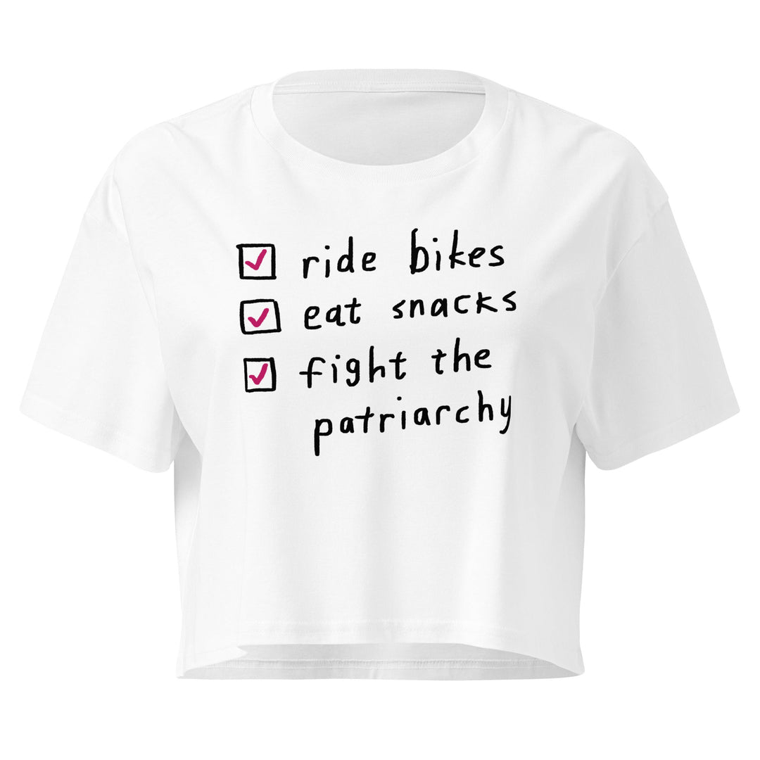 'The Checklist' crop tee femmes season - The Fun Shop by Tegan