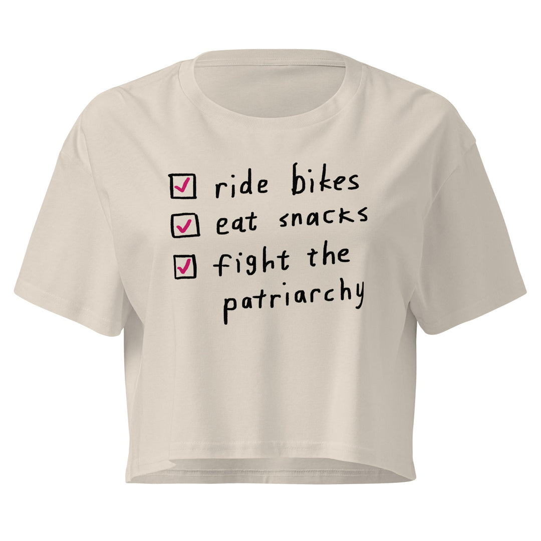 'The Checklist' crop tee femmes season - The Fun Shop by Tegan
