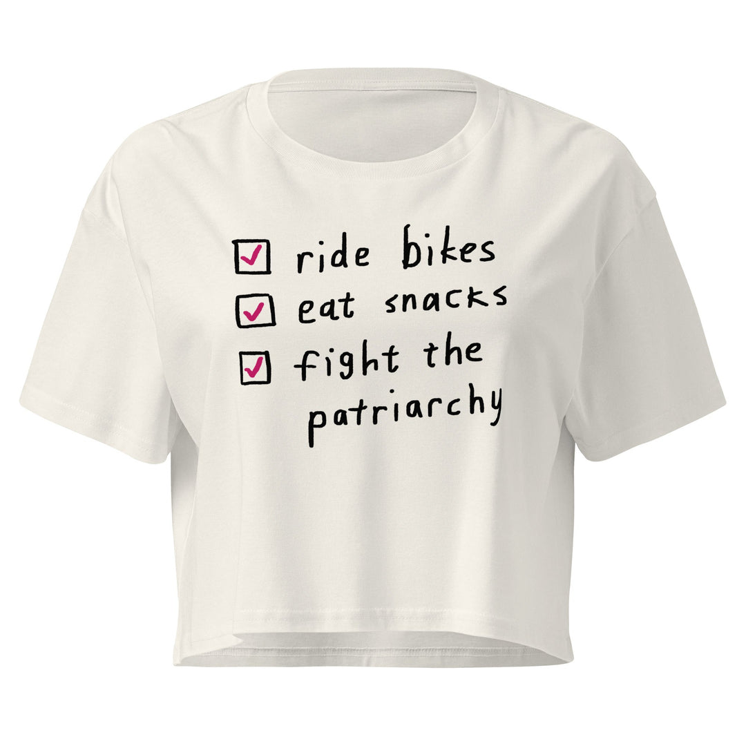 'The Checklist' crop tee femmes season - The Fun Shop by Tegan