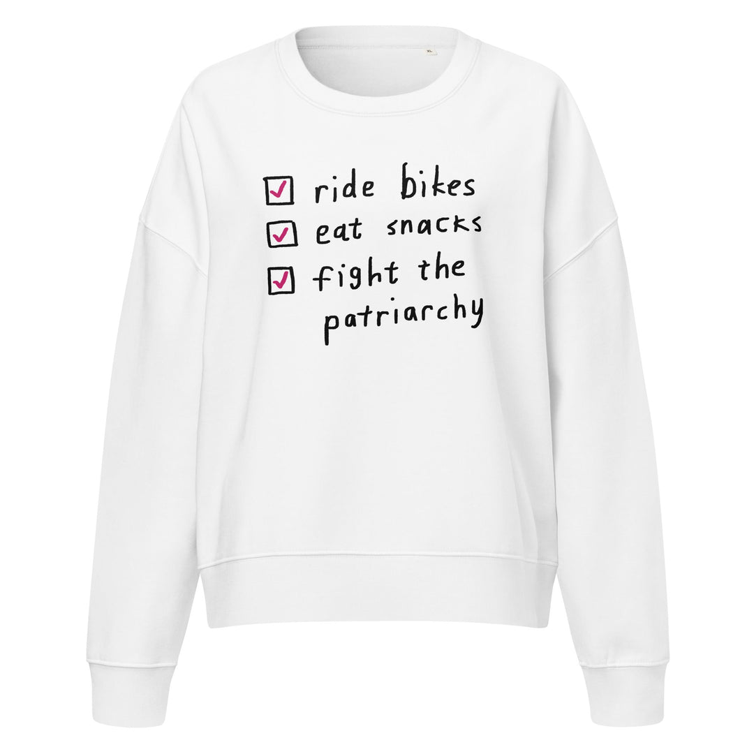 'The Checklist' Women’s organic crew neck sweatshirt - The Fun Shop by Tegan