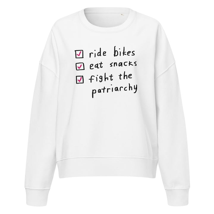 'The Checklist' Women’s organic crew neck sweatshirt - The Fun Shop by Tegan
