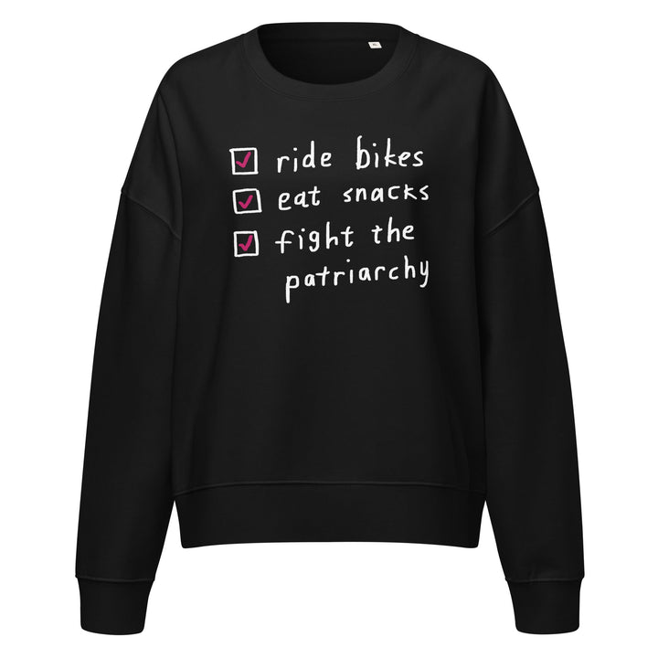 'The Checklist' Women’s organic crew neck sweatshirt - The Fun Shop by Tegan