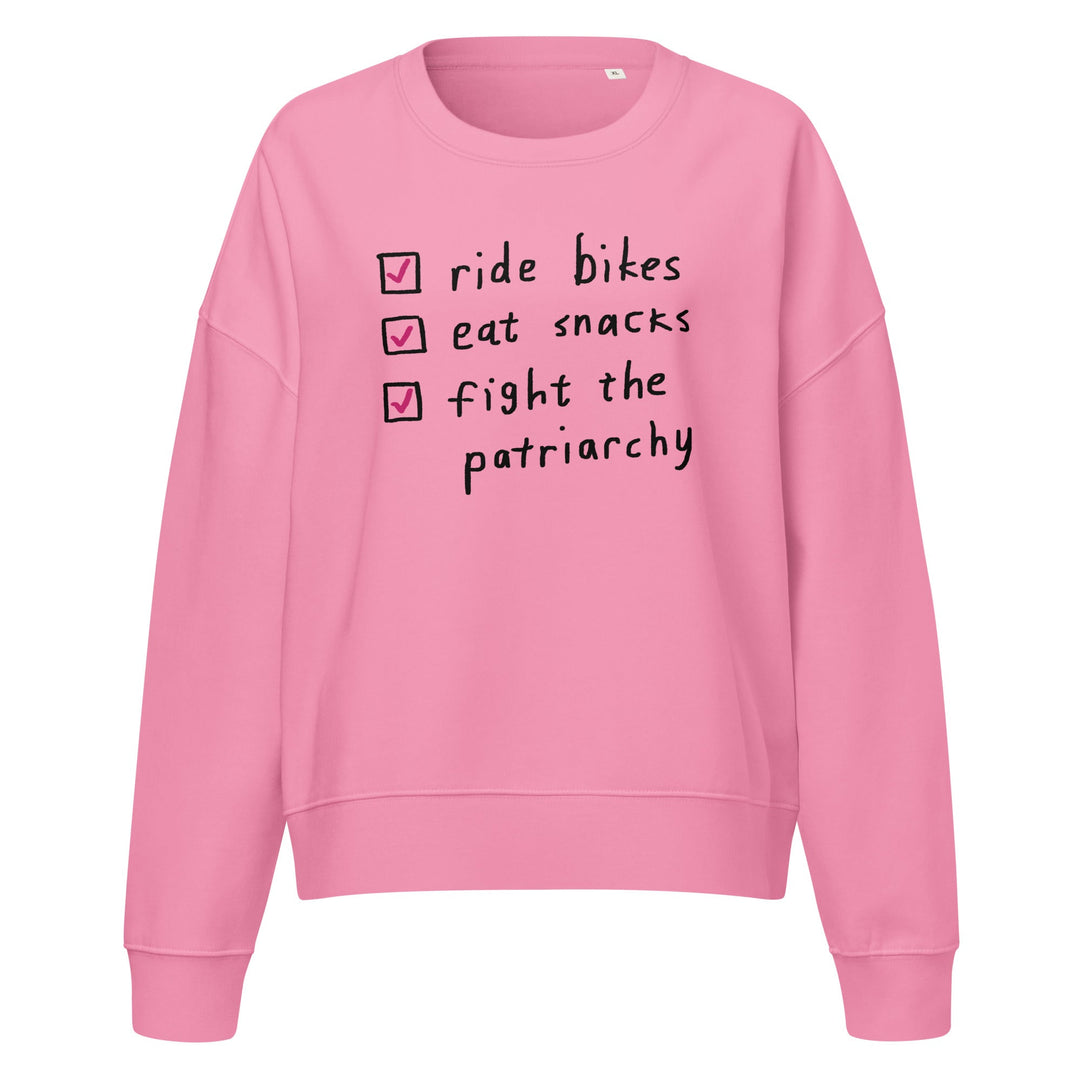 'The Checklist' Women’s organic crew neck sweatshirt - The Fun Shop by Tegan