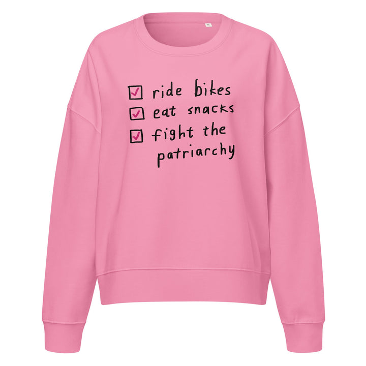 'The Checklist' Women’s organic crew neck sweatshirt - The Fun Shop by Tegan