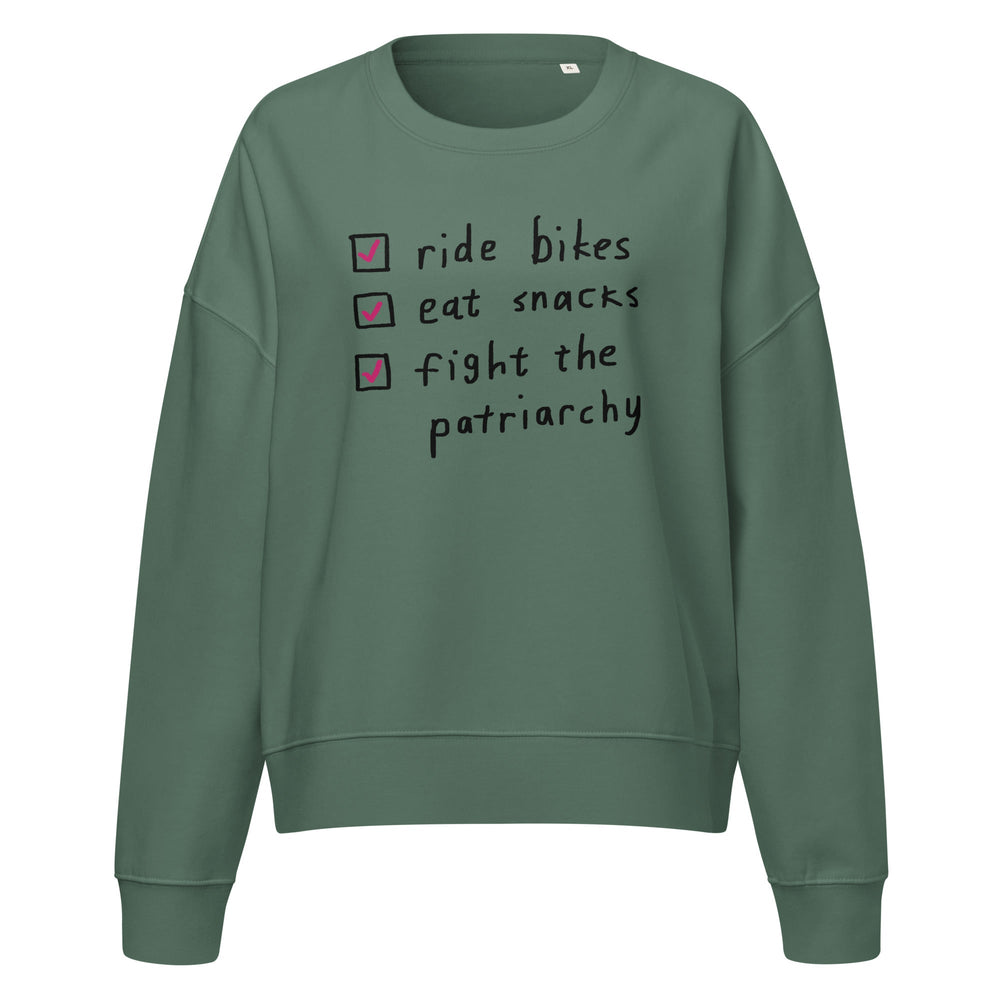 'The Checklist' Women’s organic crew neck sweatshirt - The Fun Shop by Tegan